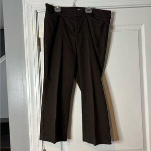 Dockers capris, size 14, dark brown color.